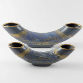 Vase 2-Teilig | Keramik | Röhrenvasen-Set Palladium | Getöpfert | Dekovase | Handgemacht & Handbemalt | Designer Stück | Moderne Vase